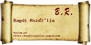 Bagdi Rozália névjegykártya