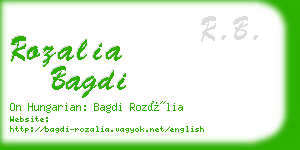 rozalia bagdi business card